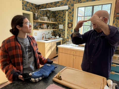 Mitch in a family kitchen scene